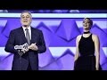 Jennifer Lawrence presents the Excellence in Media Award to Robert De Niro
