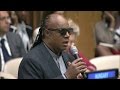 UN Messenger of Peace Stevie Wonder calls on helping those in need